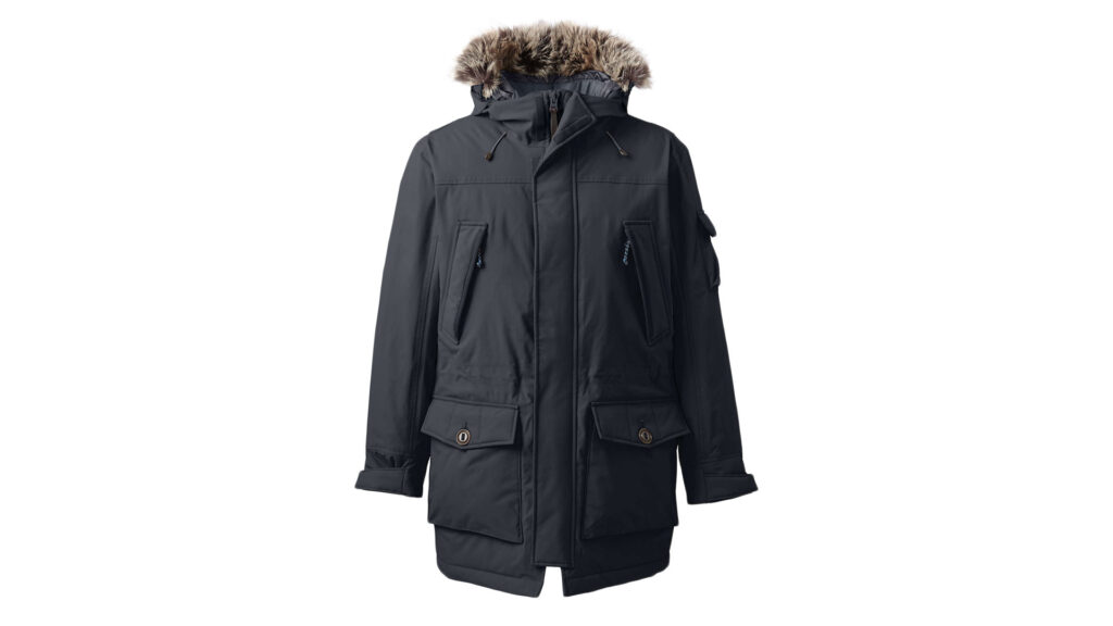 warm winter coat black parka