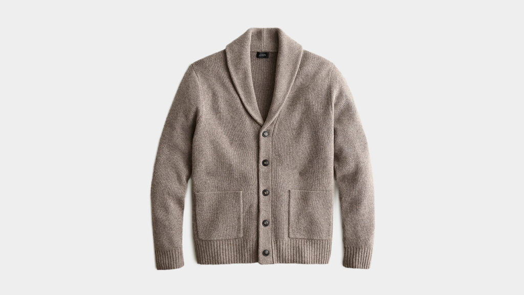 tan sweater jcrew mens shawl cardigan