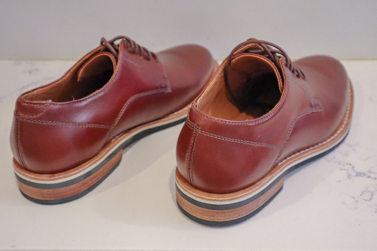 HELM boots Evans derbies heel back side in brown