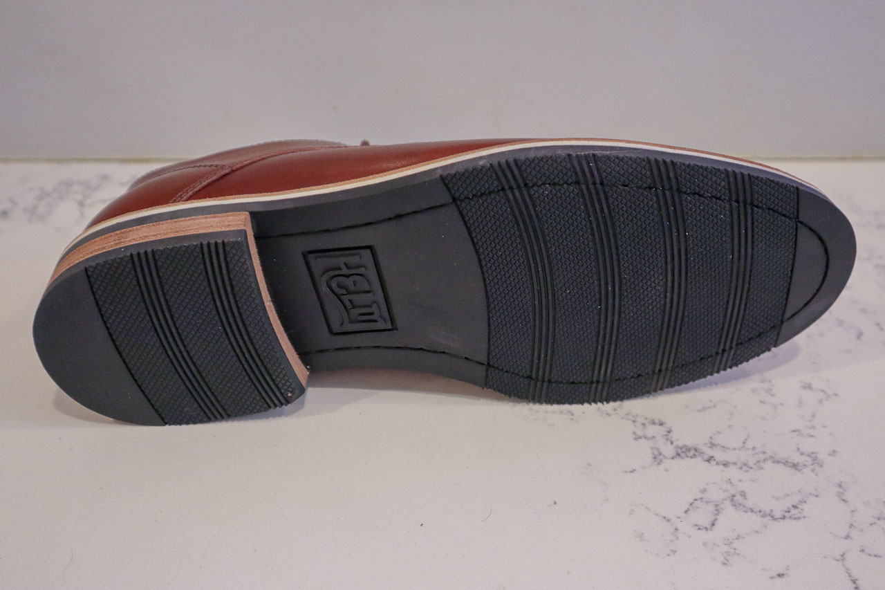 black HELM boots derby sole