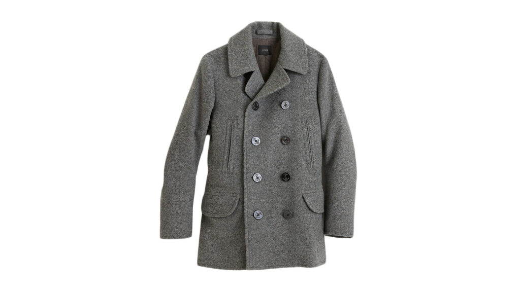 warm winter coat grey peacoat