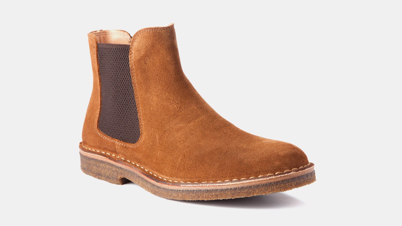 cognac colored chelsea boots astorflex