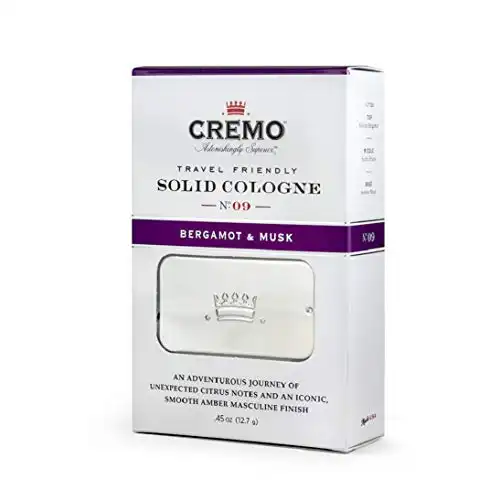Cremo Bergamot & Musk Travel-Friendly Solid Cologne