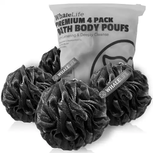 WhaleLife Bamboo Charcoal Loofah