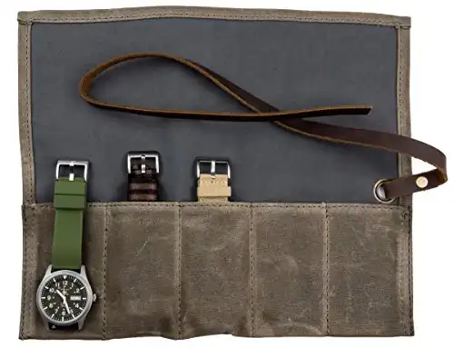 Barton Waxed Canvas Watch Travel Case
