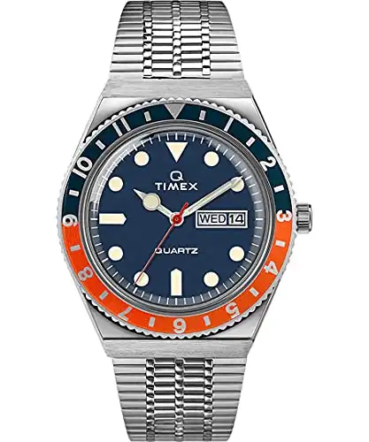 Timex Q Reissue Navy and Orange