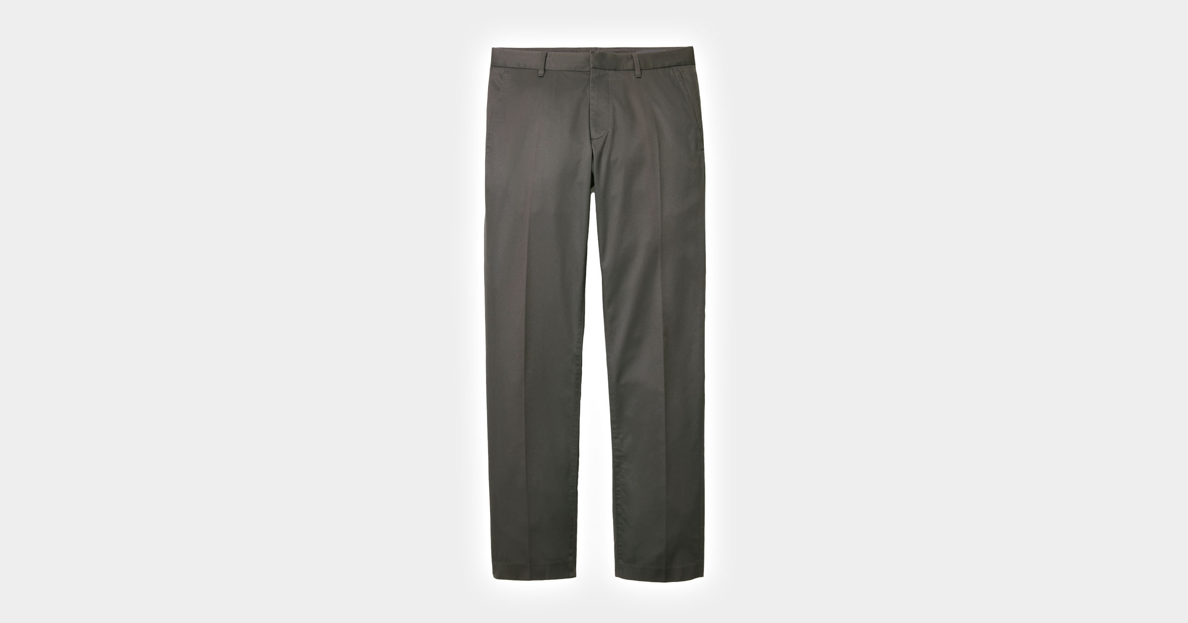 flatlay of grey dress pants