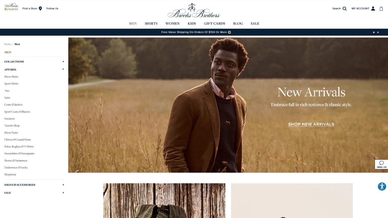 brooks brothers homepage