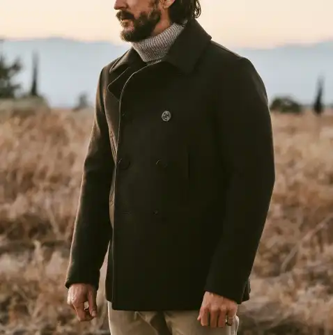 Buck Mason Melton Admiral Peacoat