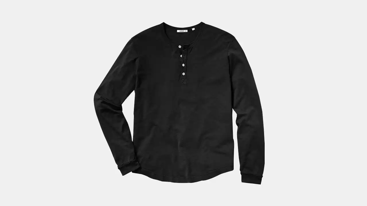 Buck Mason Pima Curved Hem Henley