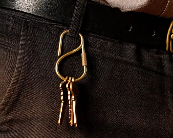 Craighill Offset Keyring in Brass