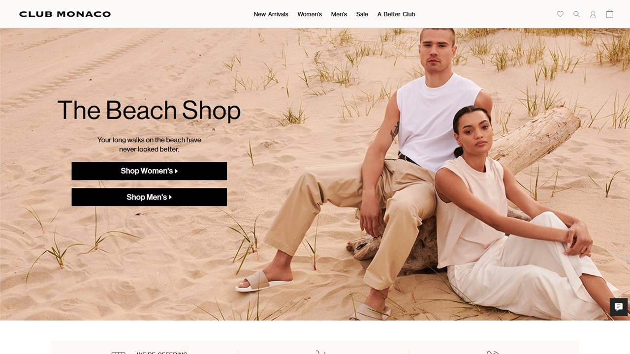 club monaco homepage