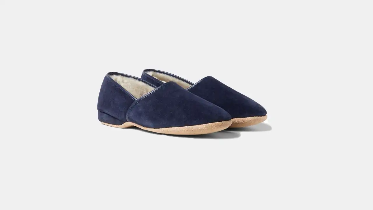 Derek Rose Crawford Suede Slippers