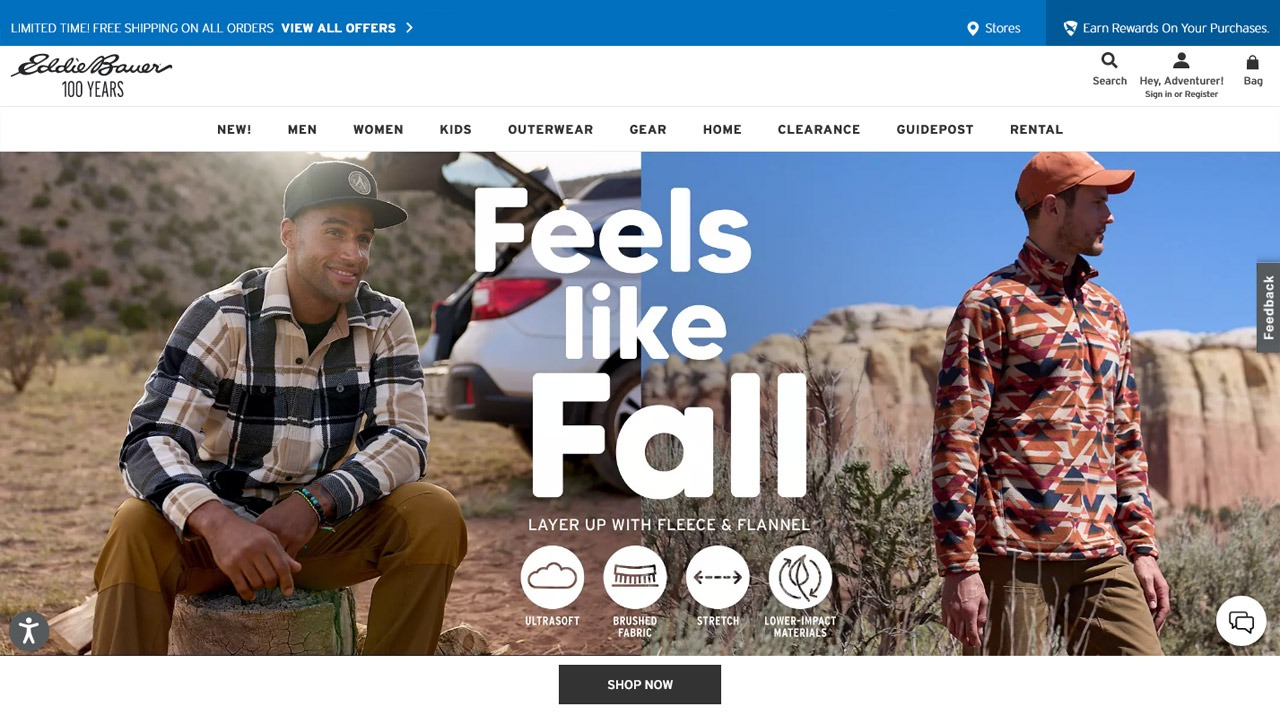 eddie bauer homepage