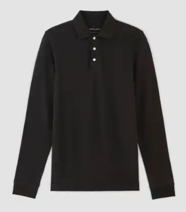 Everlane Long-Sleeve Pique Polo