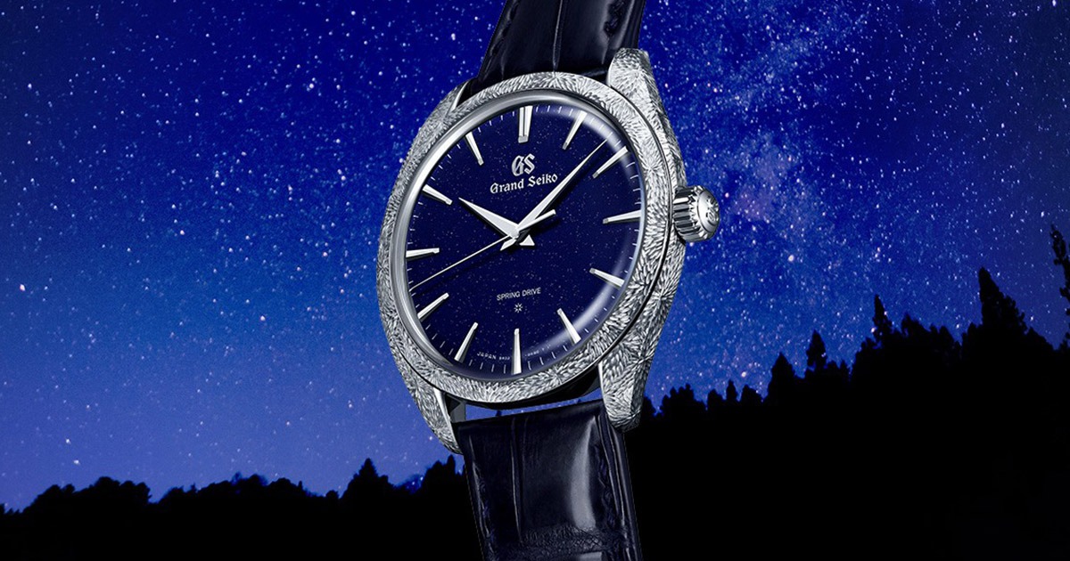 night sky background with grand seiko