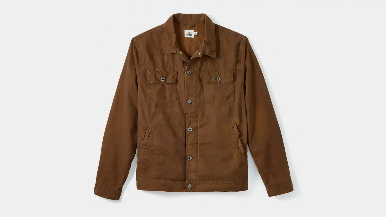 Flint and Tinder Unlined Waxed Trucker Jacket