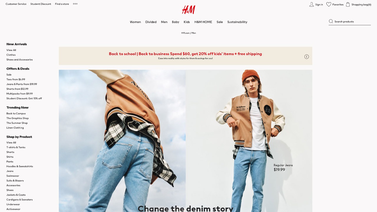 h&m homepage