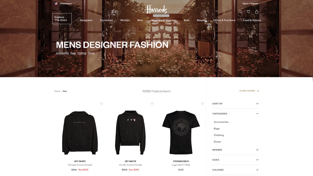 harrods homepage