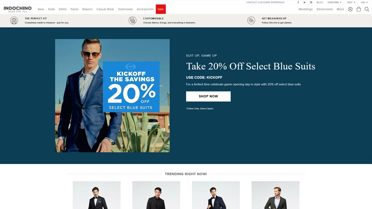 indochino homepage