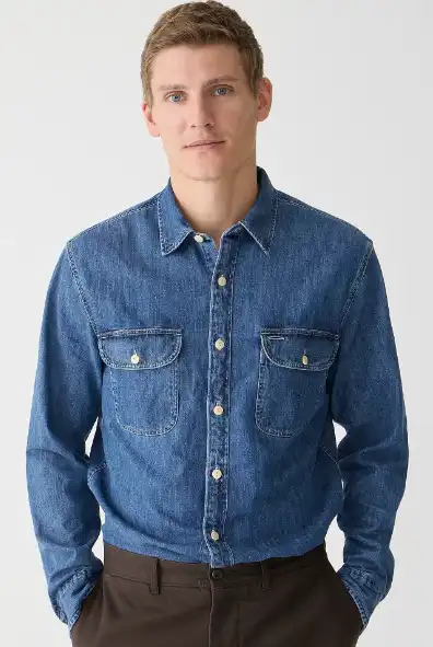 J. Crew Midweight Denim Workshirt