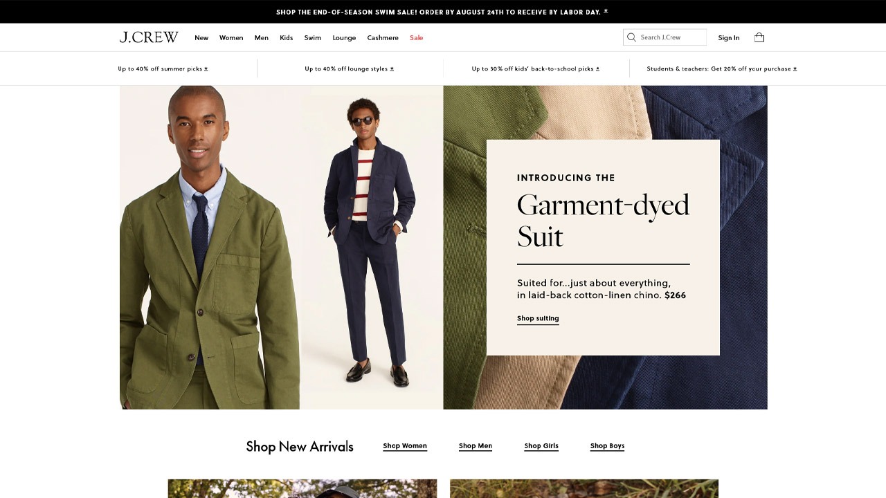 jcrew homepage