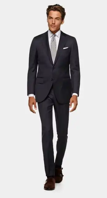 SuitSupply Navy Stripe Lazio Suit