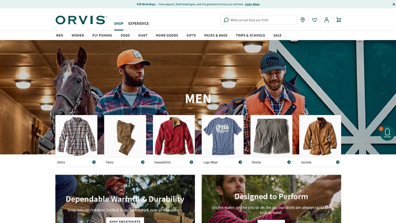 orvis homepage