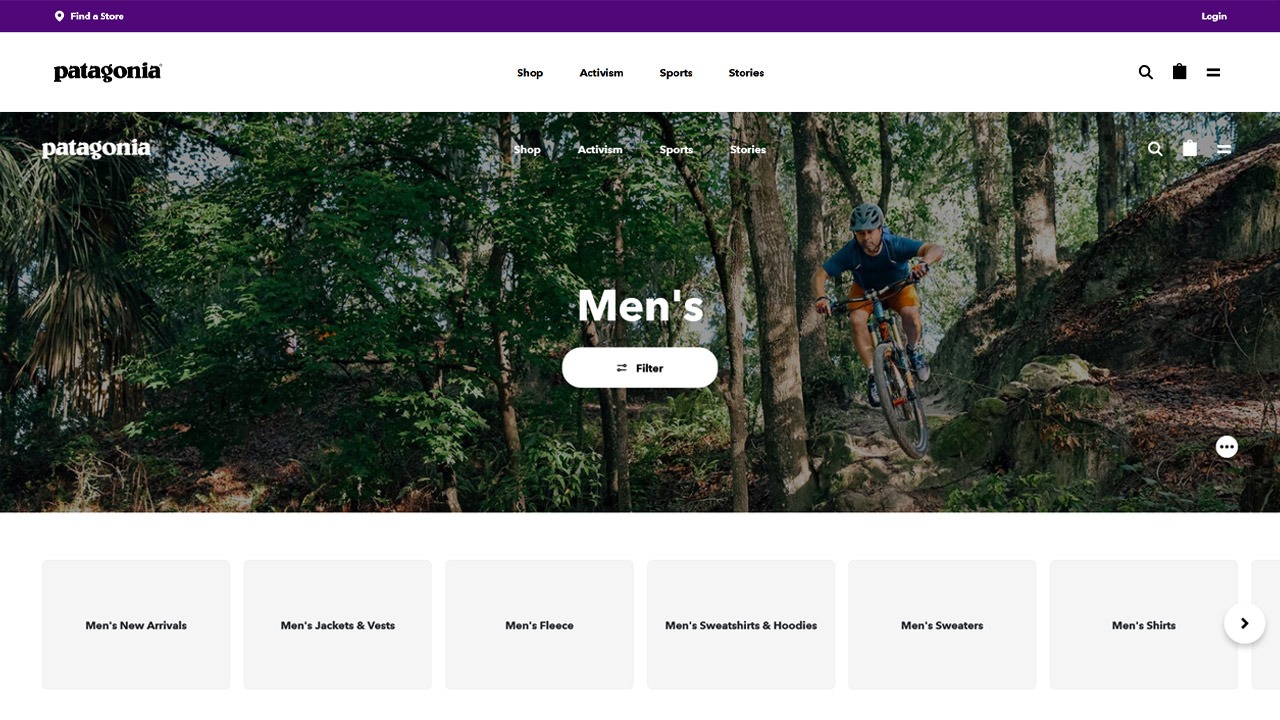 patagnonia homepage