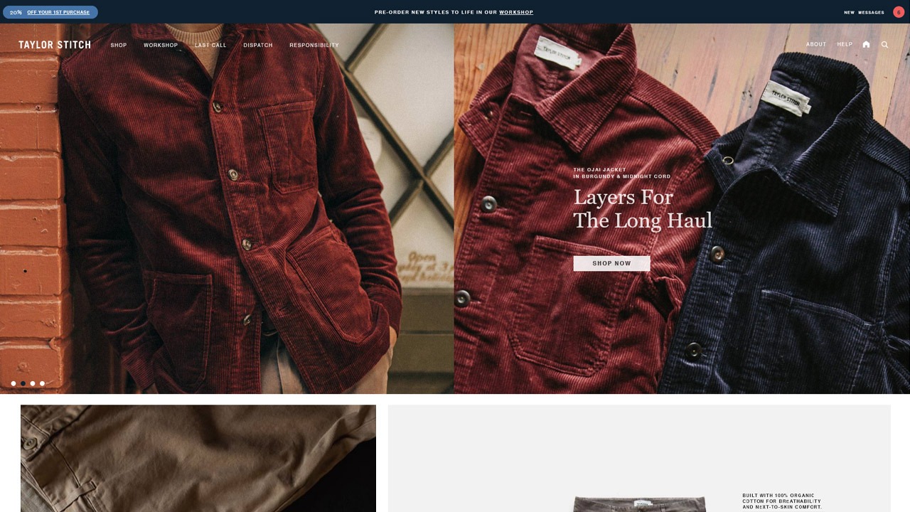 taylor stitch homepage