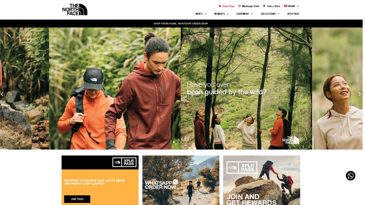 the north face hompeage