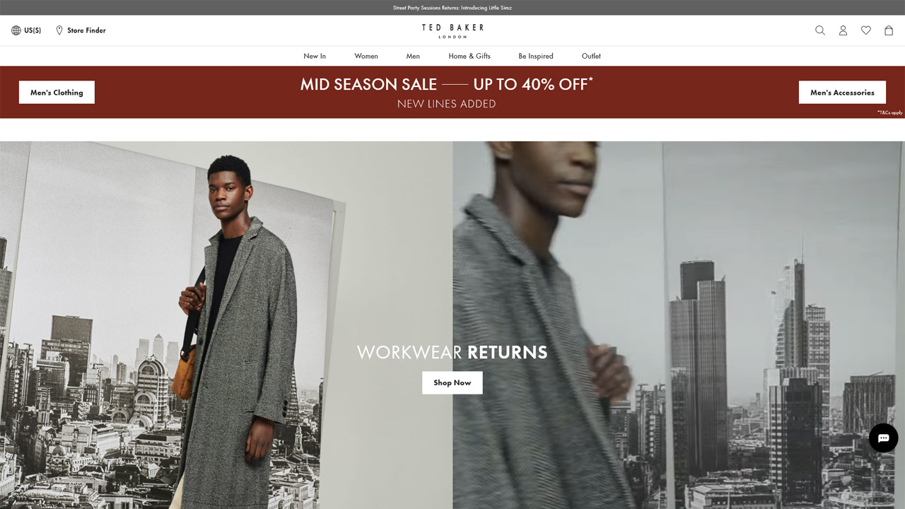 ted baker homepage