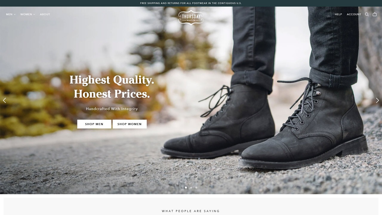 thursday boots homepage