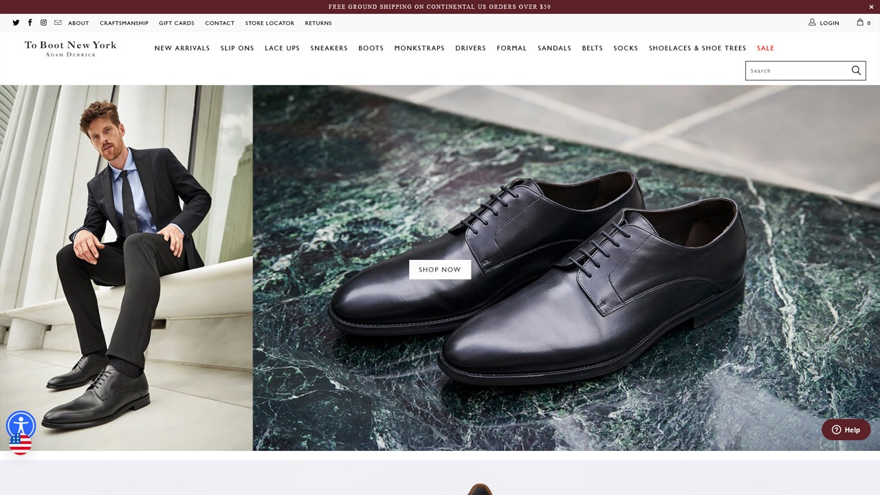 to boot new york homepage