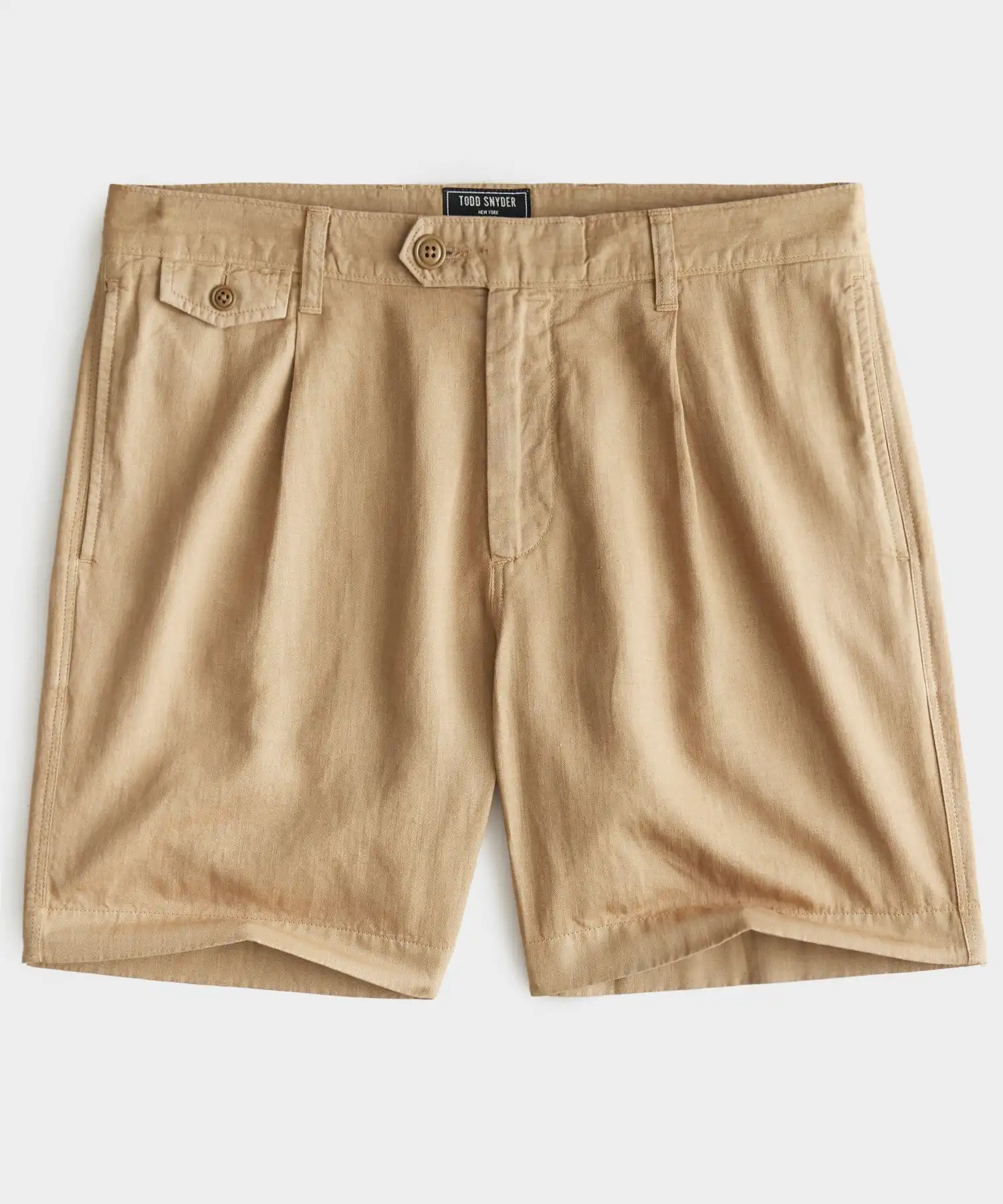 Todd Snyder 7" Pleated Hudson Short In Baja Dunes