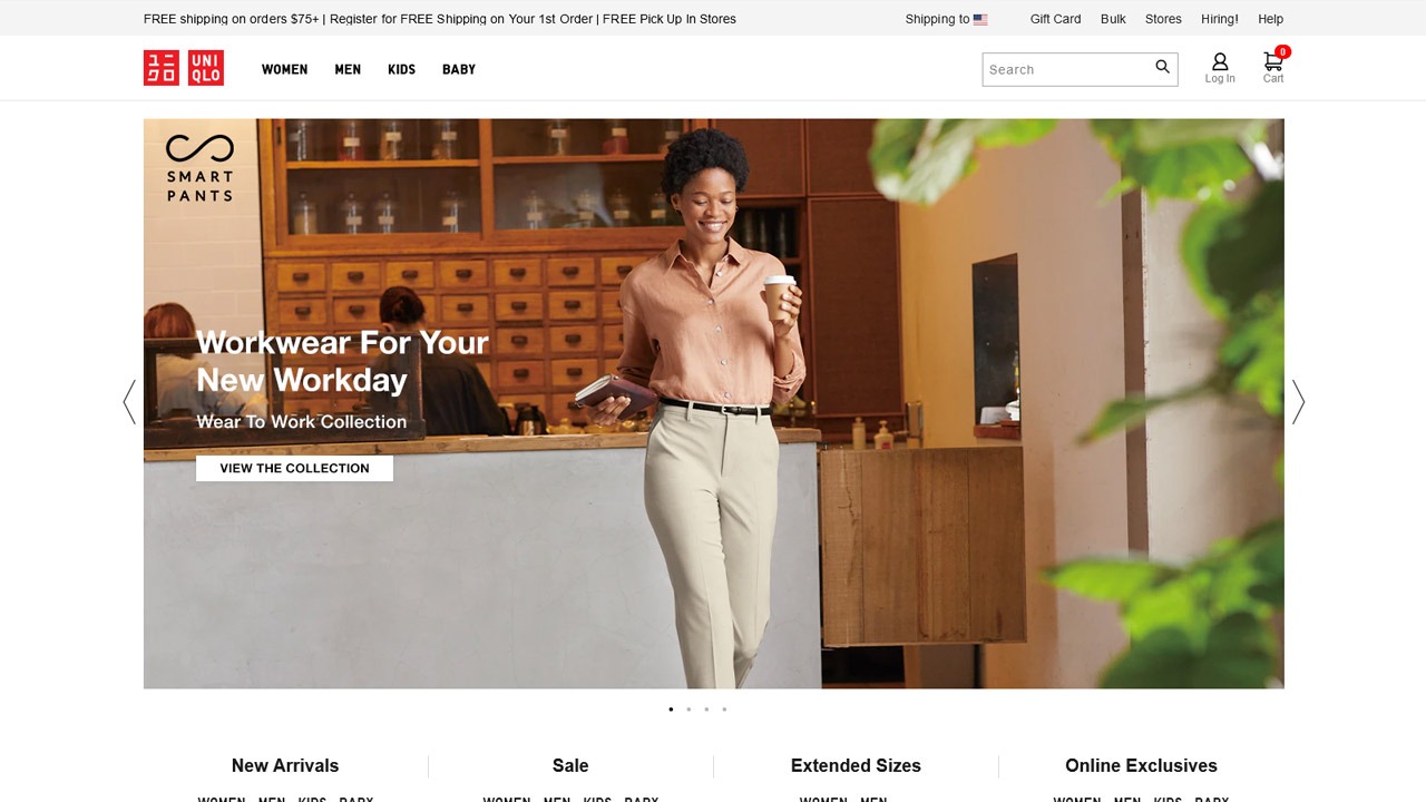 uniqlo homepage
