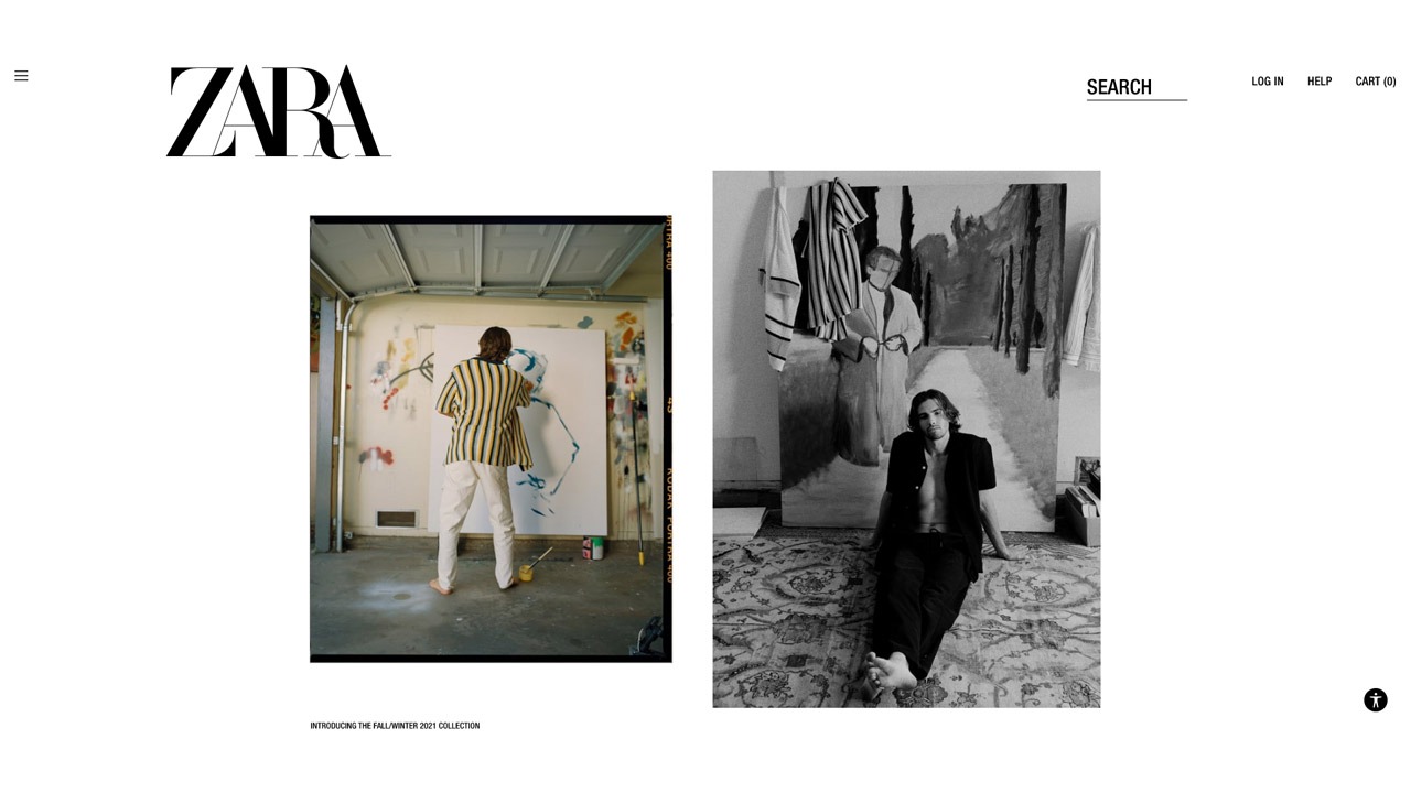 zara homepage