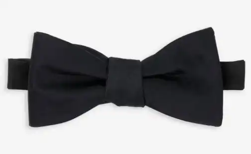 Tie Bar Black Bow Tie