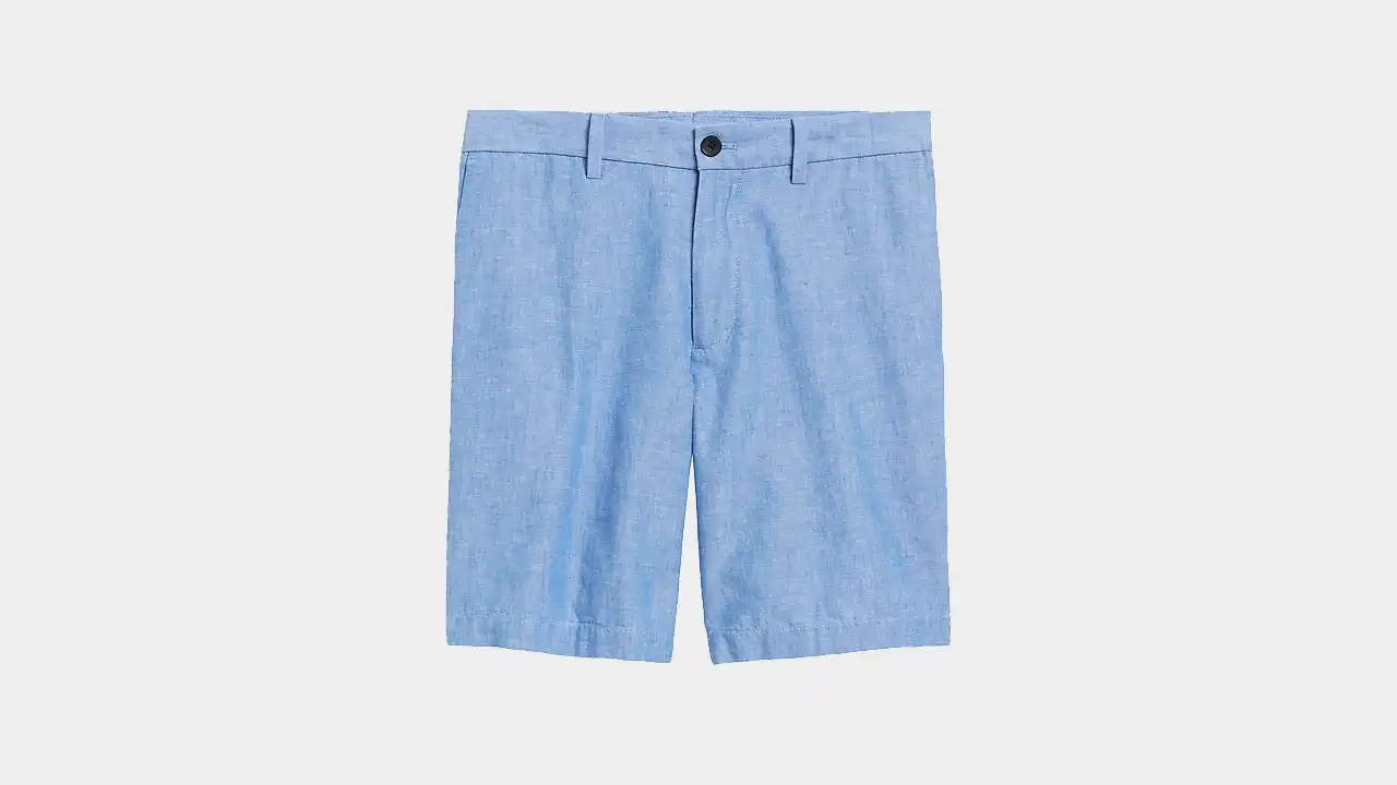 BR Slim Linen Cotton Shorts