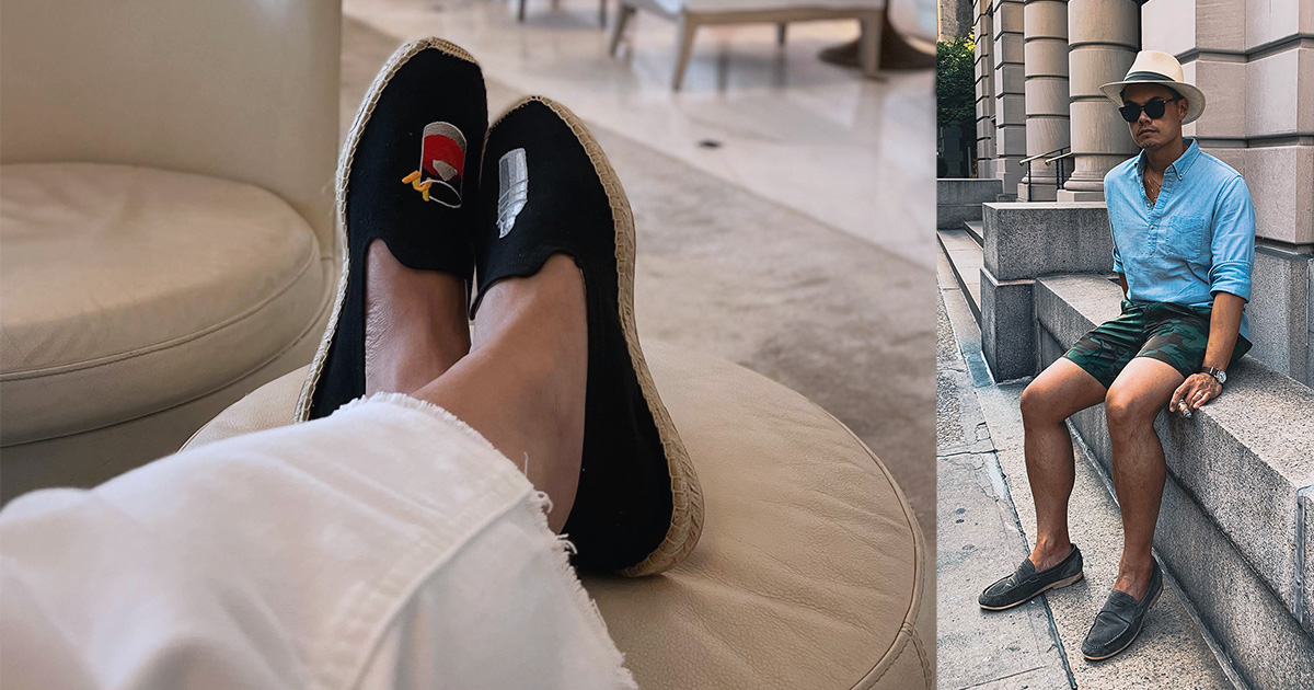 men's summer shoes like espadrilles or unlined loafers are perfect in warmer weather