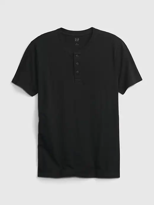 GAP Slub Cotton Short Sleeve Henley