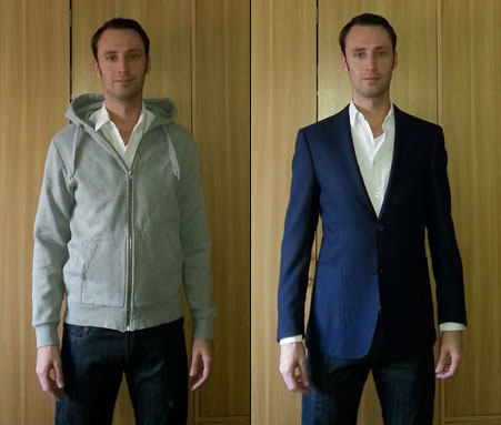 hoodie to blazer