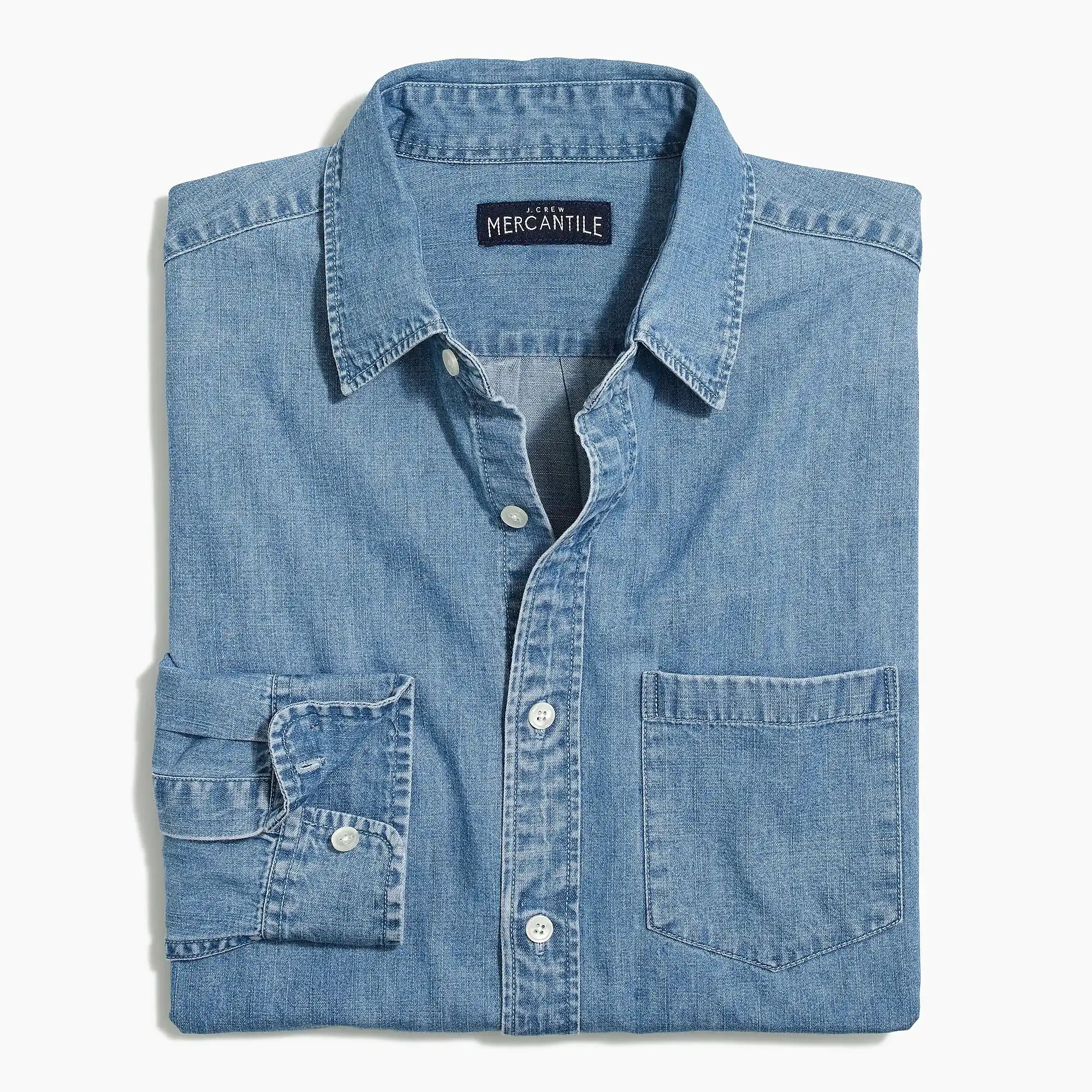 J.Crew Factory Light Wash Denim Shirt