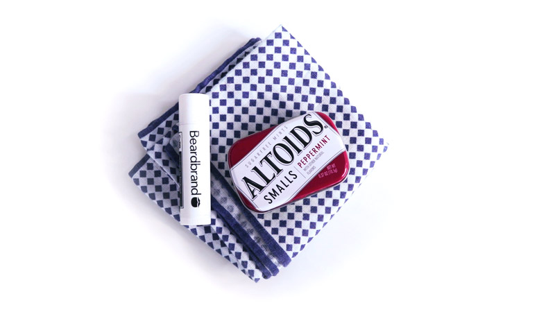 everyday carry - handkerchief mints lip balm