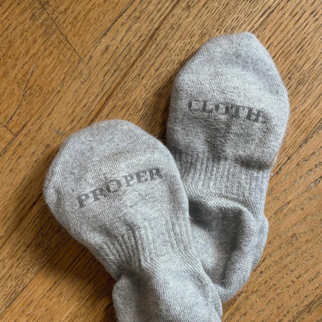 proper cloth grey no show socks