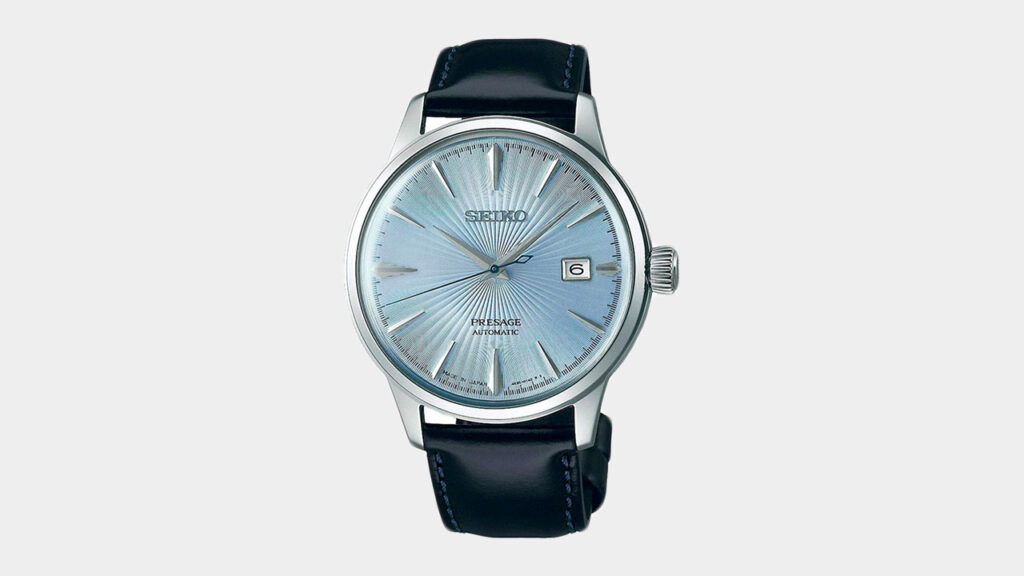 Seiko Presage Ice Blue Sunburst Cocktail Time SRPB43