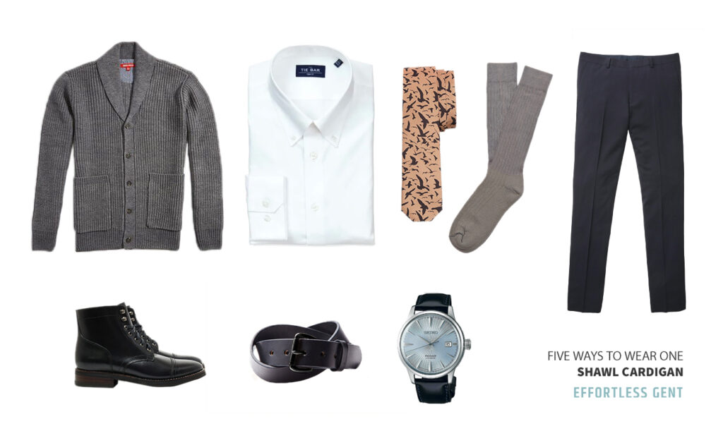 shawl cardigan outfit ideas for men - outfit 4