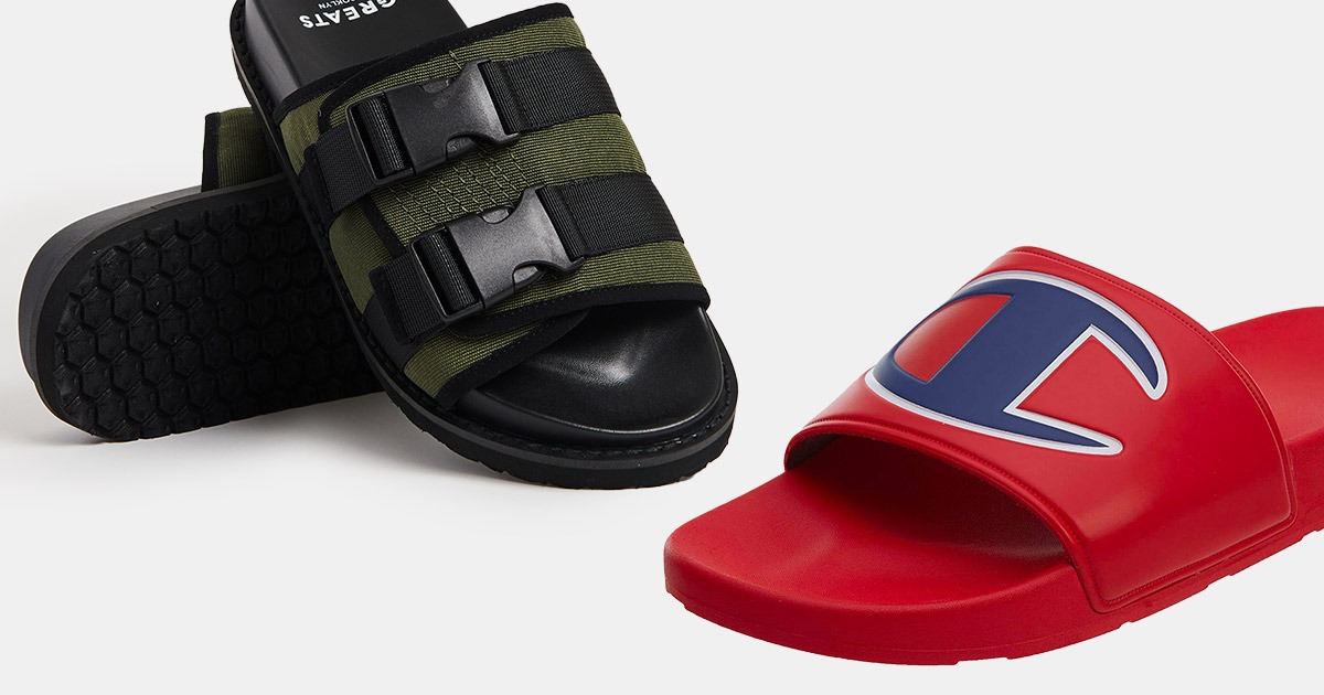 black and red slides against white background
