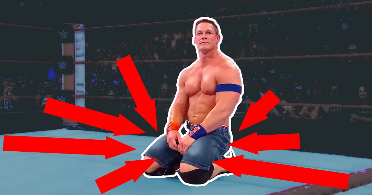 john cena wwe cutout wearing jorts