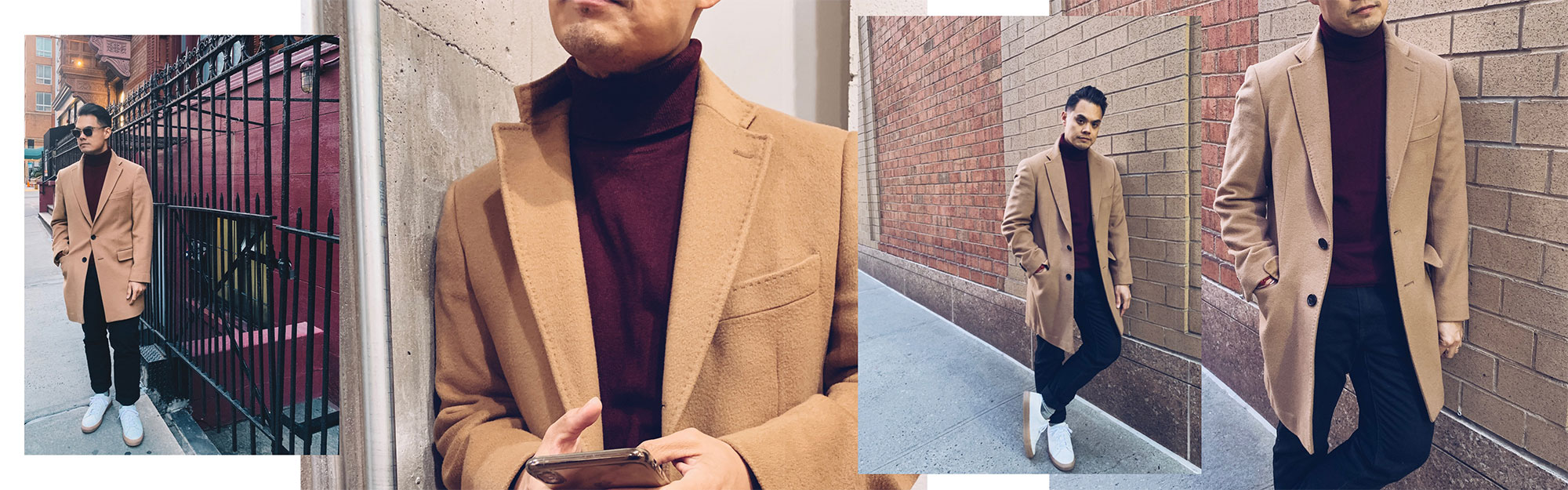 spier & mackay wool cashmere overcoat in camel